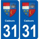 31 Fronton blason ville autocollant plaque stickers