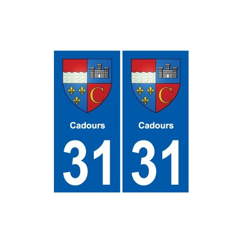 31 Fronton blason ville autocollant plaque stickers
