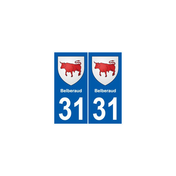 31 Fronton blason ville autocollant plaque stickers