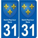 31 Fronton blason ville autocollant plaque stickers