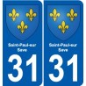 31 Fronton blason ville autocollant plaque stickers