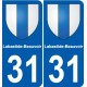 31 Fronton blason ville autocollant plaque stickers