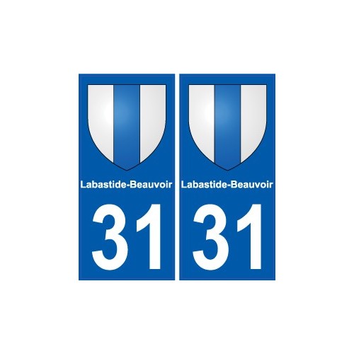 31 Fronton blason ville autocollant plaque stickers