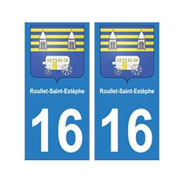 16 Roullet-Saint-Estèphe ville autocollant plaque