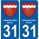 31 Fronton blason ville autocollant plaque stickers