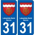 31 Fronton blason ville autocollant plaque stickers