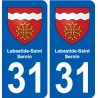 31 Fronton blason ville autocollant plaque stickers