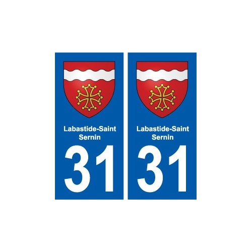 31 Fronton blason ville autocollant plaque stickers