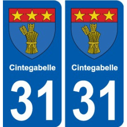 31 Fronton blason ville autocollant plaque stickers