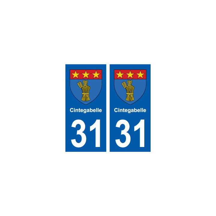 31 Fronton blason ville autocollant plaque stickers
