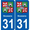 31 Fronton blason ville autocollant plaque stickers