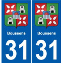31 Fronton blason ville autocollant plaque stickers
