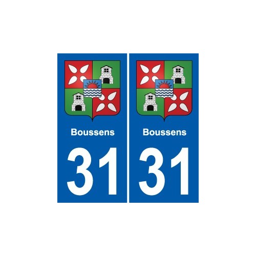 31 Fronton blason ville autocollant plaque stickers