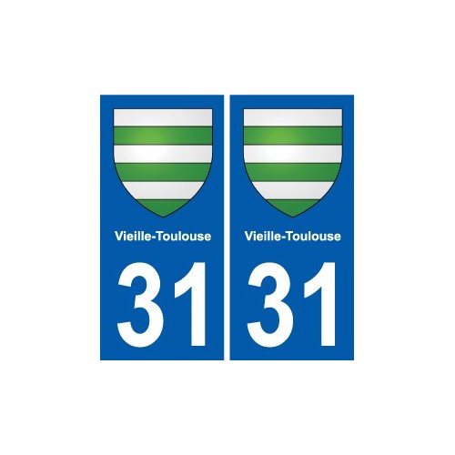 31 Fronton blason ville autocollant plaque stickers