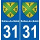 31 Fronton blason ville autocollant plaque stickers