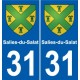 31 Fronton blason ville autocollant plaque stickers