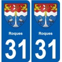 31 Fronton blason ville autocollant plaque stickers