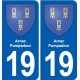 19 Seilhac blason ville autocollant plaque sticker