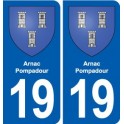 19 Seilhac blason ville autocollant plaque sticker