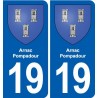 19 Seilhac blason ville autocollant plaque sticker