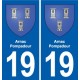 19 Seilhac blason ville autocollant plaque sticker