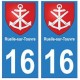 16 Ruelle-sur-Touvre city sticker plate
