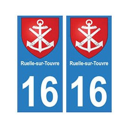 16 Ruelle-sur-Touvre ville autocollant plaque