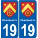 19 Seilhac blason ville autocollant plaque sticker