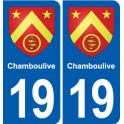 19 Seilhac blason ville autocollant plaque sticker