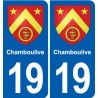 19 Seilhac blason ville autocollant plaque sticker