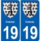 19 Seilhac blason ville autocollant plaque sticker