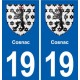 19 Seilhac blason ville autocollant plaque sticker