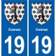 19 Seilhac blason ville autocollant plaque sticker