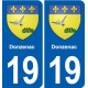 19 Seilhac blason ville autocollant plaque sticker