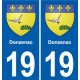 19 Seilhac blason ville autocollant plaque sticker