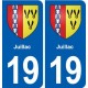 19 Seilhac blason ville autocollant plaque sticker