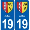19 Seilhac blason ville autocollant plaque sticker