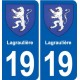 19 Seilhac blason ville autocollant plaque sticker