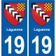 19 Laguenne blason ville autocollant plaque sticker