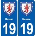 19 Seilhac blason ville autocollant plaque sticker