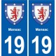 19 Seilhac blason ville autocollant plaque sticker