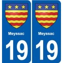 19 Seilhac blason ville autocollant plaque sticker