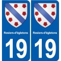 19 Seilhac blason ville autocollant plaque sticker