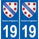 19 Seilhac blason ville autocollant plaque sticker