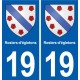 19 Seilhac blason ville autocollant plaque sticker