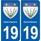 19 Seilhac blason ville autocollant plaque sticker