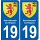 19 Seilhac blason ville autocollant plaque sticker
