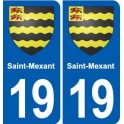 19 Seilhac blason ville autocollant plaque sticker