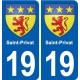 19 Seilhac blason ville autocollant plaque sticker