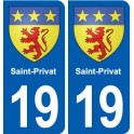 19 Seilhac blason ville autocollant plaque sticker